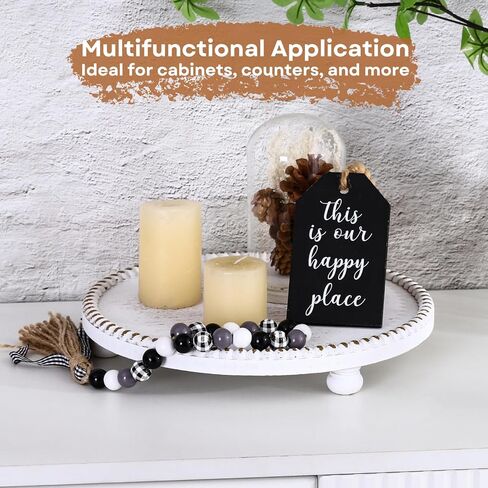 Wooden Risers for Decor, Wood Risers for Display Decorative, Wood Pedestal Stand for Kitchen Counter, Coffee Table, Dining Table Farmhouse Decor in Kuwait