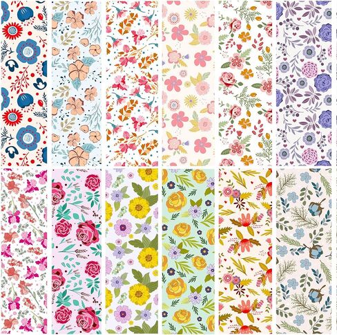 Floral Pattern Paper 24 Sheet Rose Flower Scrapbook Paper 6"x6" Single-Side Print Collection Decorative Craft Paper Folded Flat for Card Making Scrapbook Photo Album Decor in Saudi Arabia