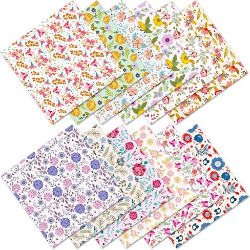 Floral Pattern Paper 24 Sheet Rose Flower Scrapbook Paper 6"x6" Single-Side Print Collection Decorative Craft Paper Folded Flat for Card Making Scrapbook Photo Album Decor in Saudi Arabia