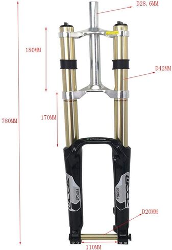 New Zoom Bicycle Suspension Fork 26'' DH Downhill Fork Fit MTB Bike in Saudi Arabia