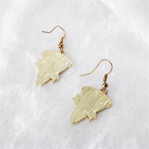 Coke French Fries Earrings Gold Plated Asymmetric Handmade Funny Mini Food Drink Red Bottle Chic Rhinestone Cubic Zirconia Small Dangle Drop Earrings for Women Girls Christmas New Year Party Jewelry Gifts in Saudi Arabia
