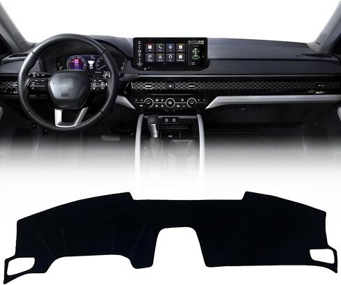 Custom Fit Dashboard Black Center Console Cover Dash Mat Protector Sunshield Cover Pad Carpet Compatible with Honda Accord 2022 2023 2023 Sport Touring EX-L (Black) in Saudi Arabia