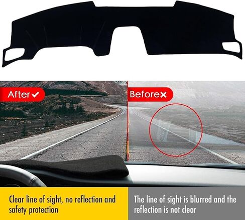 Custom Fit Dashboard Black Center Console Cover Dash Mat Protector Sunshield Cover Pad Carpet Compatible with Honda Accord 2022 2023 2023 Sport Touring EX-L (Black) in Saudi Arabia