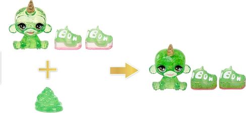 Rainbow High Jade, Green with Slime Kit & Pet, 11" Shimmer Posable Fashion Doll with DIY Sparkle Slime, Magical Yeti Pet. Fun Play Accessories, Great Toy Gift for Girls Kids Ages 4-12 Years in Saudi Arabia