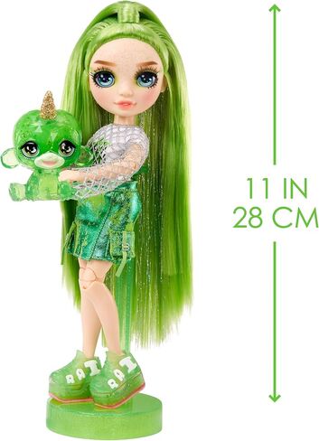 Rainbow High Jade, Green with Slime Kit & Pet, 11" Shimmer Posable Fashion Doll with DIY Sparkle Slime, Magical Yeti Pet. Fun Play Accessories, Great Toy Gift for Girls Kids Ages 4-12 Years in Saudi Arabia