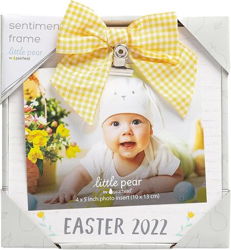 Little Pear Easter 2022 Pictures with the Easter Bunny Baby Keepsake Frame, Rustic Baby’s First Year Holiday Frame, Easter Décor Baby Photo Frame in Saudi Arabia