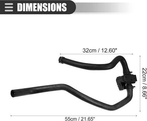 Motoforti HVAC Heater Hose, Heater Unit Inlet Hose Control Valve, for Nissan Titan 5.6L 2006-2015, Rubber, 92400-ZT10A, Black in Saudi Arabia