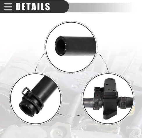 Motoforti HVAC Heater Hose, Heater Unit Inlet Hose Control Valve, for Nissan Titan 5.6L 2006-2015, Rubber, 92400-ZT10A, Black in Saudi Arabia