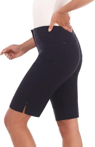 Rekucci Women's Iconic Comfort Stretch 5 Pocket Bermuda Short w/Zipper Closure in Saudi Arabia