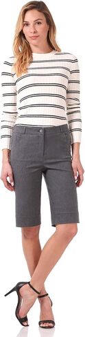 Rekucci Women's Iconic Comfort Stretch 5 Pocket Bermuda Short w/Zipper Closure in Saudi Arabia