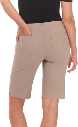 Rekucci Women's Iconic Comfort Stretch 5 Pocket Bermuda Short w/Zipper Closure in Saudi Arabia