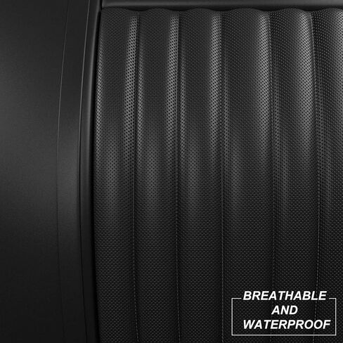 5 قطع من أغطية مقاعد السيارة الأمامية والخلفية LB، مجموعة كاملة من واقيات مقاعد السيارة من جلد نابا المقاوم للماء مع مساند للرأس، ملاءمة داخلية عالمية للسيارات لشاحنات البيك أب السيدان، أسود in Kuwait