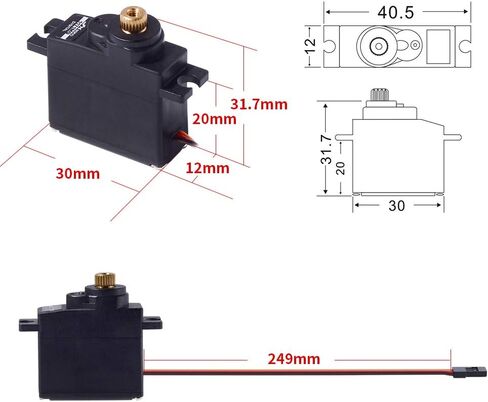 JX PDI-1171MG 17g Metal Gear Core Motor Micro Digital Servo for 1/8 1/10 RC Car Plane Boat Robot Arm Helicopter in Saudi Arabia