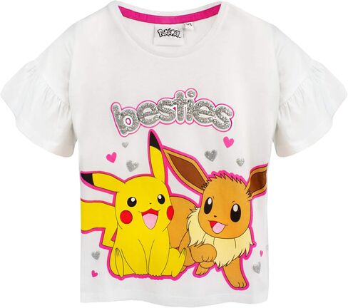 Pokemon Pyjamas Pikachu & Eevee Frill Sleeve Long OR Short Leg Girls PJs in Saudi Arabia