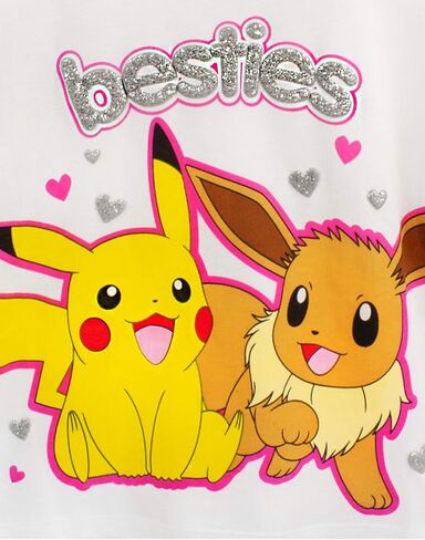 Pokemon Pyjamas Pikachu & Eevee Frill Sleeve Long OR Short Leg Girls PJs in Saudi Arabia