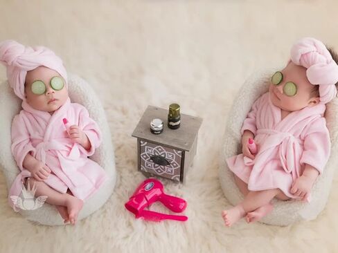 Vemonllas Newborn Photography Props Bathrobe Outfits Baby Photoshoot Props Robe Girl Baby Photo Prop Outfit Robe Bath Towel in Saudi Arabia