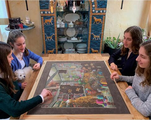 لوحة أحجية الصور المقطوعة 1500 قطعة من لافيفيرت، لوحة أحجية خشبية قابلة للتعديل، طاولة ألغاز قابلة للإمالة محمولة مع سطح غير قابل للانزلاق للبالغين والأطفال in Kuwait