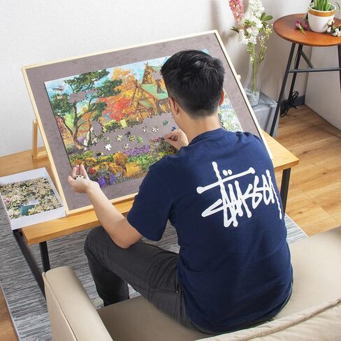 لوحة أحجية الصور المقطوعة 1500 قطعة من لافيفيرت، لوحة أحجية خشبية قابلة للتعديل، طاولة ألغاز قابلة للإمالة محمولة مع سطح غير قابل للانزلاق للبالغين والأطفال in Kuwait