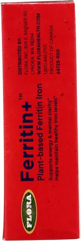 Flora Ferritin+، مكمل غذائي من حديد الفيريتين النباتي، صديق للنباتيين، خالي من الغلوتين، 30 كبسولة نباتية (عبوة من 1) in Kuwait