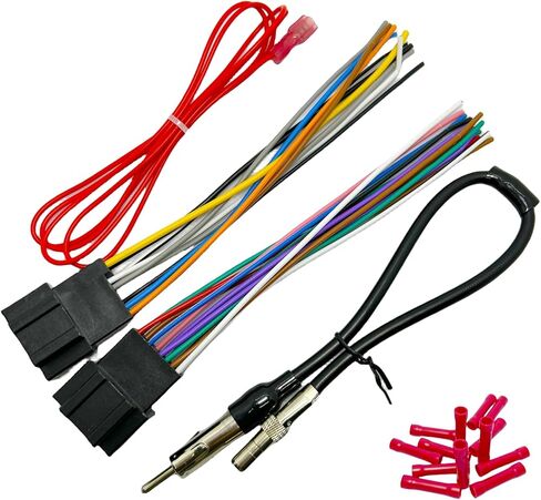 Radio Wiring Harness, Aftermarket Stereo CD Player Receiver Wire Cable Adapter, Compatible with Buick, Cadillac, Che/vrolet, GMC, Hummer, Hyundai, Pontiac, Suzuki in Saudi Arabia