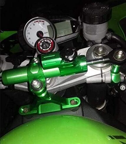 Fit For Ninja ZX-6 R ZX6R ZX 6R 2007-2008 / ZX10R ZX 10 R 2004-2005 CNC Motorcycle Steering Damper Stabilizer Buffer Control Bar with Mounting Bracket Support Kit Full Set in Saudi Arabia