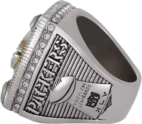NATIONAL FOOTBALL CHAMPIONSHIP RING 2010 PACKERS，CHAMPIONSHIP RINGS WITH WOOD BOX GIFT FOR CHRISTMAS AND BIRTHDAY in Saudi Arabia