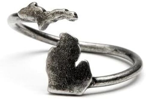 Stone Armory State of Michigan Ring | Adjustable Michigan Map Ring | Unique MI Jewelry | Souvenir Gifts in Saudi Arabia