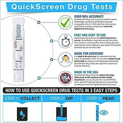 QuickScreen Urine Drug Test Benzodiazepine BZO, 25 in Saudi Arabia
