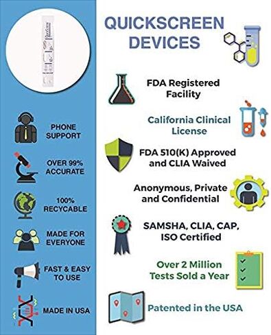 QuickScreen Urine Drug Test Benzodiazepine BZO, 25 in Saudi Arabia