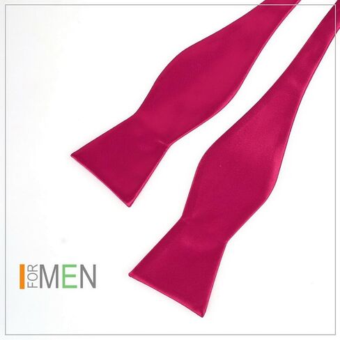 Dan Smith Wedding Solid Bowtie Self Bow Tie Feel Silk Famliy Shirt Self-Tied Bow Tie Pocket-Square Cuff Set in Saudi Arabia