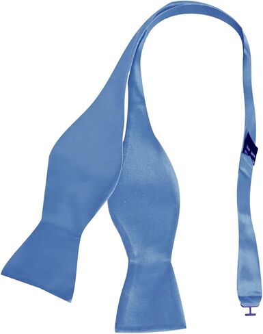 Dan Smith Wedding Solid Bowtie Self Bow Tie Feel Silk Famliy Shirt Self-Tied Bow Tie Pocket-Square Cuff Set in Saudi Arabia