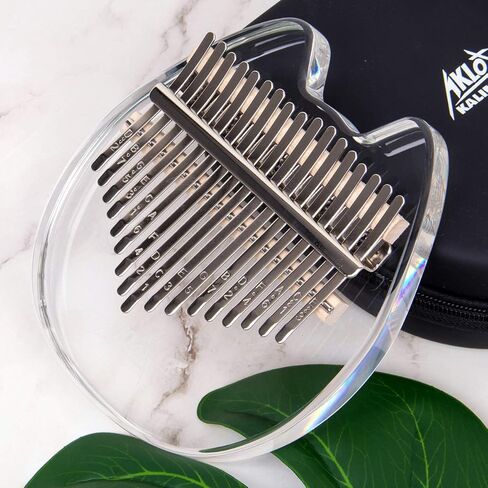 Kalimba, AKLOT Thumb Piano 17 Keys Crystal Finger Piano Rainbow Bear Start Kits with Protective Case Tuning Hammer Study Booklet Cleaning Cloth in Kuwait