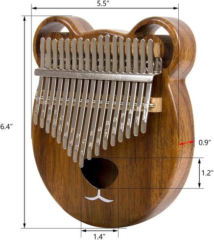 Kalimba, AKLOT Thumb Piano 17 Keys Crystal Finger Piano Rainbow Bear Start Kits with Protective Case Tuning Hammer Study Booklet Cleaning Cloth in Kuwait