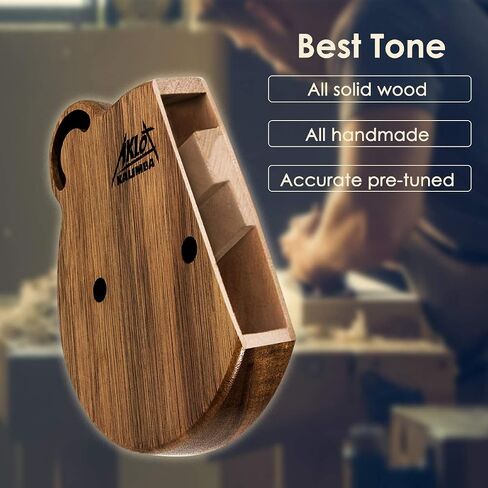 Kalimba, AKLOT Thumb Piano 17 Keys Crystal Finger Piano Rainbow Bear Start Kits with Protective Case Tuning Hammer Study Booklet Cleaning Cloth in Kuwait