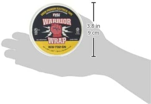 WarriorWrap Premium 3/4 in. x 66 ft. 7 mil Vinyl Electrical Tape, Green in Saudi Arabia