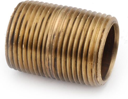 Anderson Metals - 80300-3225 80300 Lead-Free Red Brass Pipe Fitting, Nipple, 2" x 2" NPT Male, 2 -1/2" Length in Kuwait