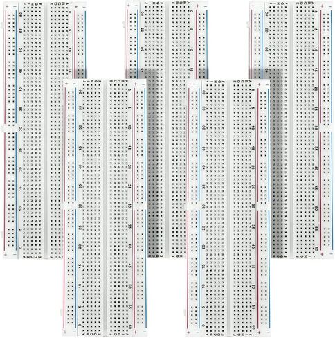 طقم 5 قطع من ألواح التجارب 830 نقطة، لوحات تجارب بدون لحام نموذج لوحة PCB لدرع Arduino Proto (مجموعة من 5) in Kuwait
