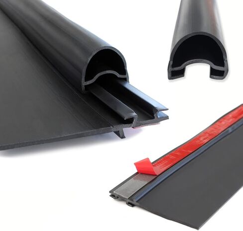 Combo RV Slide Out Black Rubbers | 018-312-EKD & 018-341 EK | 1' x 15/16' x 35' D-Seal Wiper & 1/2' x 2.75' x 35’ Seal Base | Works with Keystone, Forest River (018-312-EKD + 018-341 EK) in Saudi Arabia