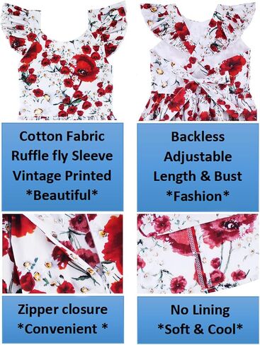 PrinceSasa Floral Cotton Kids Girl Dresses Summer Girls Clothes,1HPDA35,5-6 Years(130) in Saudi Arabia