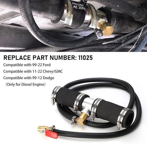 طقم تثبيت خزان الوقود المساعد 11025 طقم تركيب الديزل مناسب لخزان الوقود الإضافي الذي يعمل بالوقود الإضافي Ford Dodge Chevy GMC والموديلات الأحدث مع خط تعبئة 1 1/2 بوصة in Kuwait