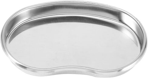 Stainless Steel Kidney Tray 7, Kidney Shaped Emesis Basin Reusable Metal Kidney Dish, 7 Inch Basin Emesis Bowl Round Edges Surgical Utility for Soiled Dressings and Medical Waste in Saudi Arabia