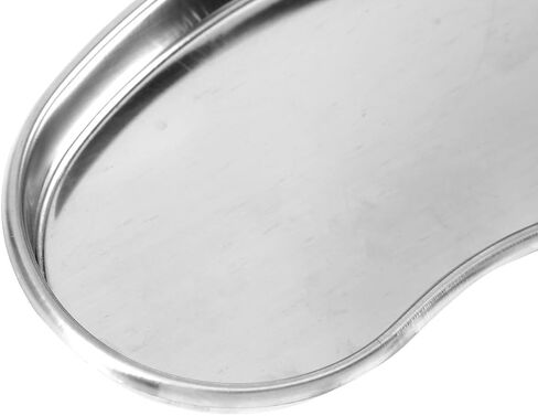 Stainless Steel Kidney Tray 7, Kidney Shaped Emesis Basin Reusable Metal Kidney Dish, 7 Inch Basin Emesis Bowl Round Edges Surgical Utility for Soiled Dressings and Medical Waste in Saudi Arabia