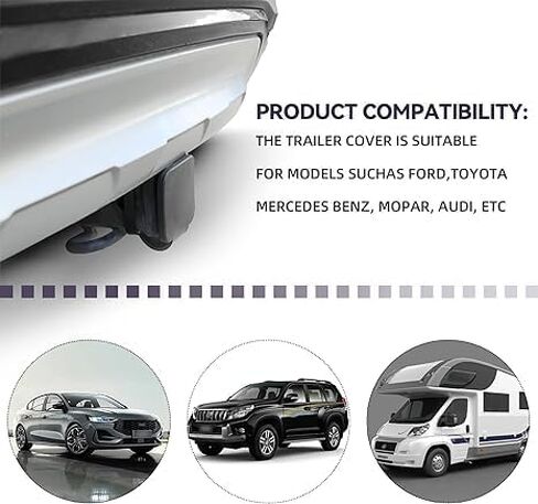 2 بوصة غطاء وصلة المقطورة غطاء الأنبوب غطاء التوصيل المطاط يناسب 2 "أجهزة الاستقبال فئة 3 4 5 متوافق مع تويوتا فورد جيب شيفروليه نيسان دودج رام بورش مرسيدس بولاريس رينجر ATV بولاريس in Kuwait