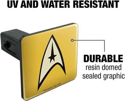 GRAPHICS & MORE Star Trek Command Shield Tow Trailer Hitch Cover Plug Insert in Saudi Arabia
