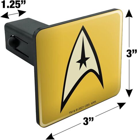 GRAPHICS & MORE Star Trek Command Shield Tow Trailer Hitch Cover Plug Insert in Saudi Arabia
