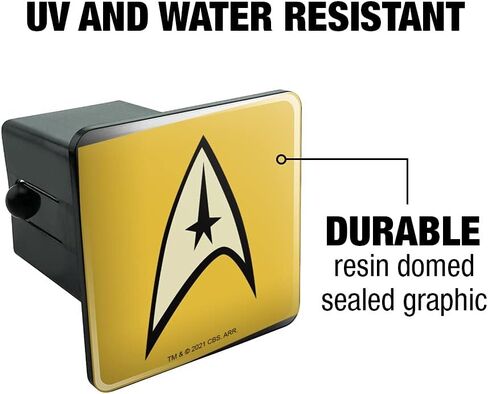 GRAPHICS & MORE Star Trek Command Shield Tow Trailer Hitch Cover Plug Insert in Saudi Arabia