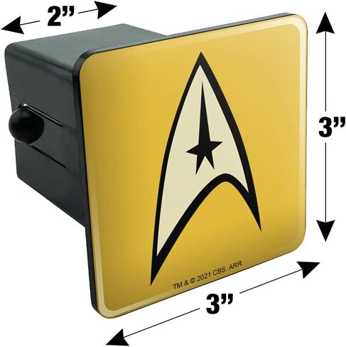 GRAPHICS & MORE Star Trek Command Shield Tow Trailer Hitch Cover Plug Insert in Saudi Arabia