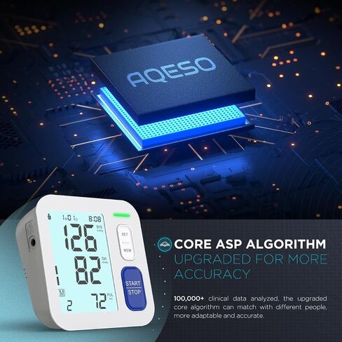 Upper Arm Blood Pressure Monitor - Large BP Cuff 9-17 Inches, Automatic Digital BP Machine for Home Use with Backlit LCD, Dual-User Mode, Pulse Rate Meter, 3-Color Hypertation Indicator in Saudi Arabia