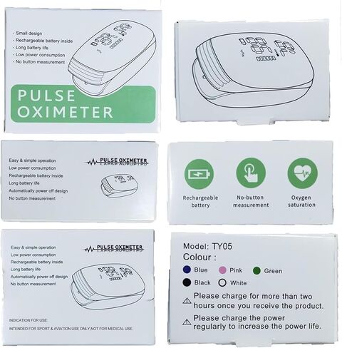 مقياس التأكسج النبضي القابل لإعادة الشحن، مقياس التأكسج النبضي مع الجهاز التنفسي، مراقب معدل التنفس، أجهزة مراقبة معدل التنفس، مقياس التأكسج النبضي للاستخدام في الطيران الرياضي فقط (أخضر) in Kuwait