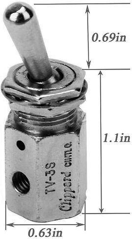 TV-3S Electric Solenoid Air Valve Knob Toggle Value Switch, Pneumatic Mechanical Air Valve 2 Position 3 Way in Saudi Arabia